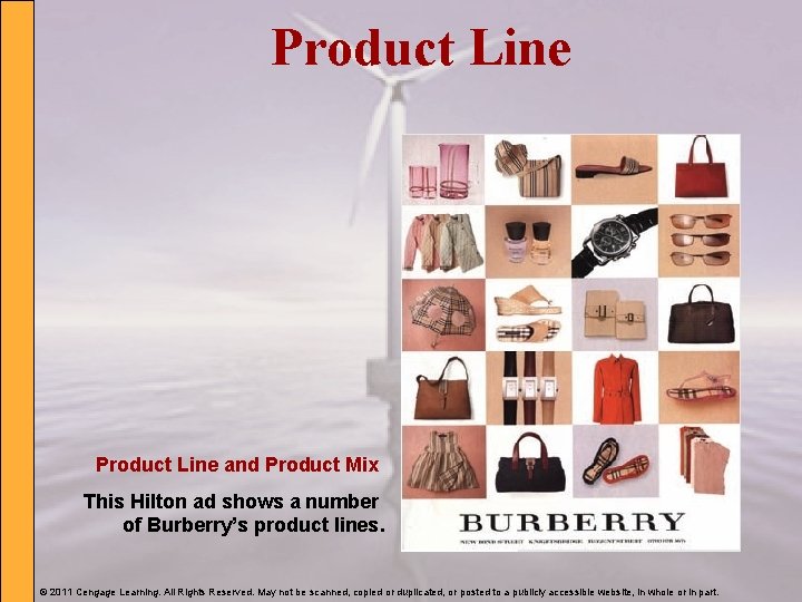Product Line and Product Mix This Hilton ad shows a number of Burberry’s product