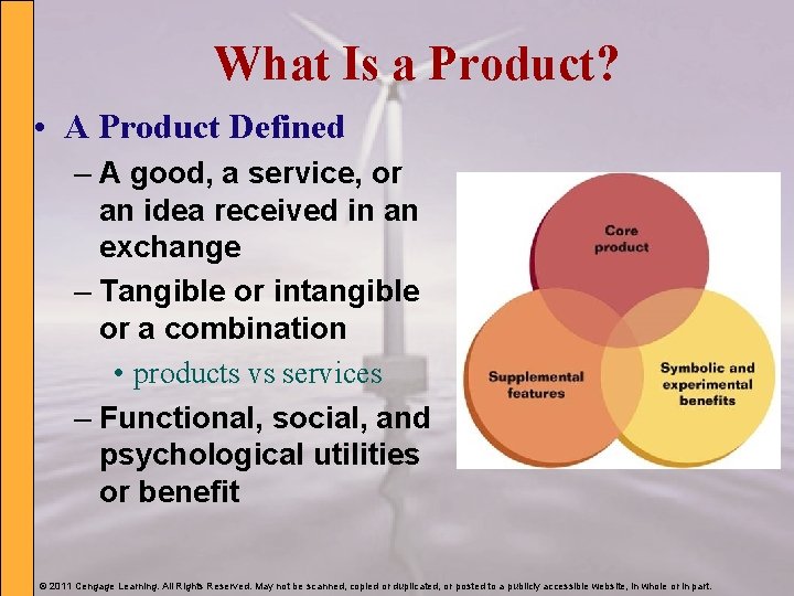 What Is a Product? • A Product Defined – A good, a service, or