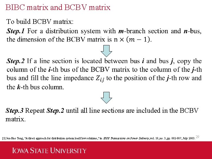 BIBC matrix and BCBV matrix To build BCBV matrix: Step. 3 Repeat Step. 2