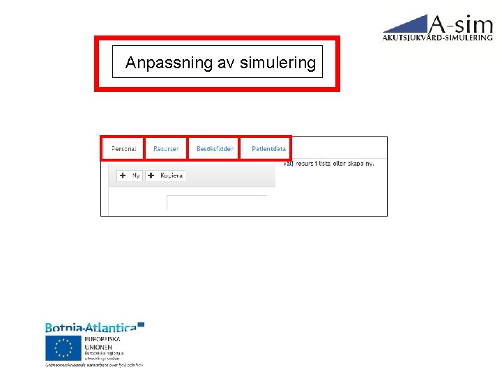 Anpassning av simulering 