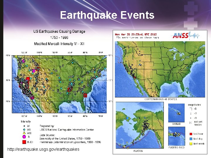 Earthquake Events http: //earthquake. usgs. gov/earthquakes 