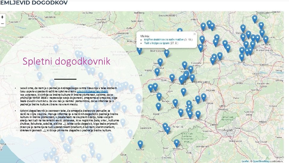 Spletni dogodkovnik • Veseli smo, da nam je s pomočjo Andragoškega centra Slovenije v