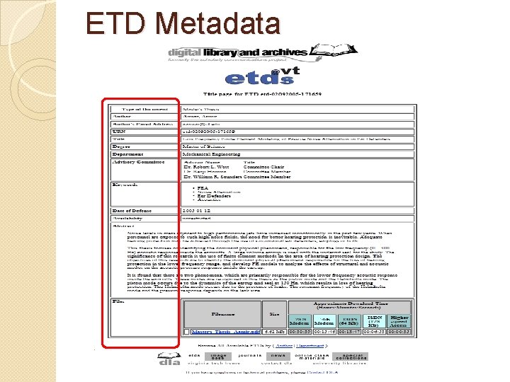 ETD Metadata 