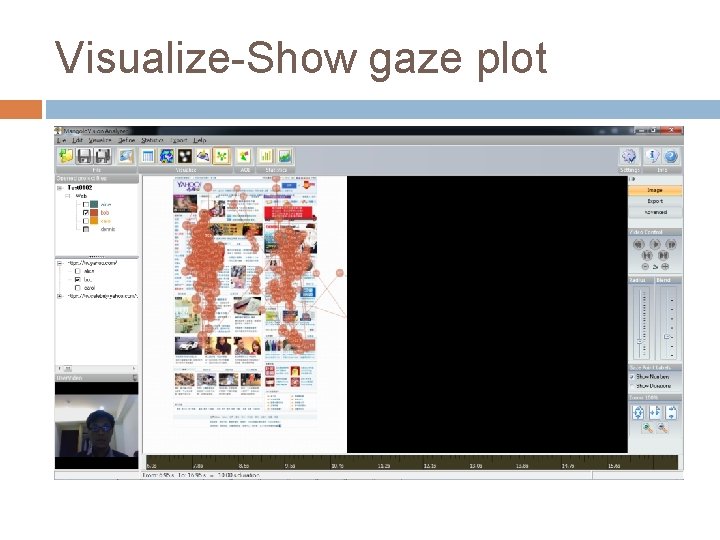 Visualize-Show gaze plot Visualize-Show gaze plot