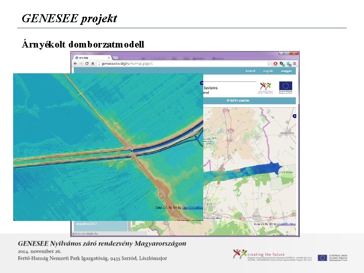 GENESEE projekt Árnyékolt domborzatmodell 