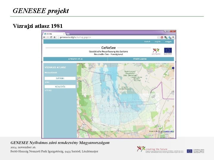 GENESEE projekt Vízrajzi atlasz 1981 