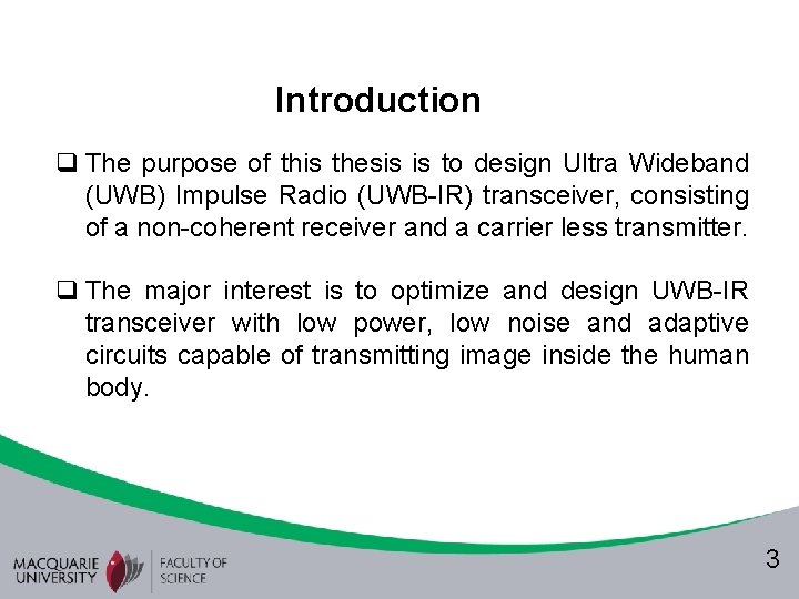 Proposed Ultra Wideband for Implant Wireless Body Area