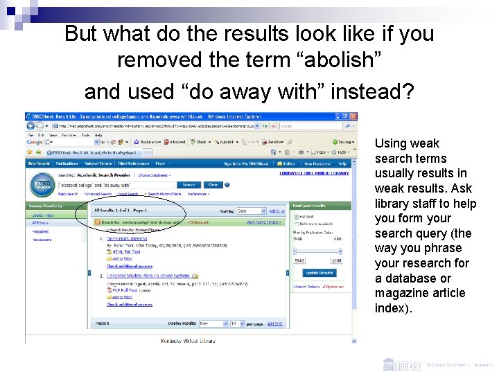 But what do the results look like if you removed the term “abolish” and
