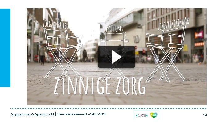 Zorgkantoren Coöperatie VGZ | Informatiebijeenkomst – 24 -10 -2018 12 Zorgkantoren Coöperatie VGZ | Informatiebijeenkomst – 24 -10 -2018 12