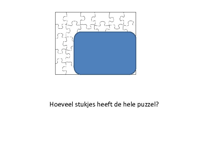 Hoeveel stukjes heeft de hele puzzel? 