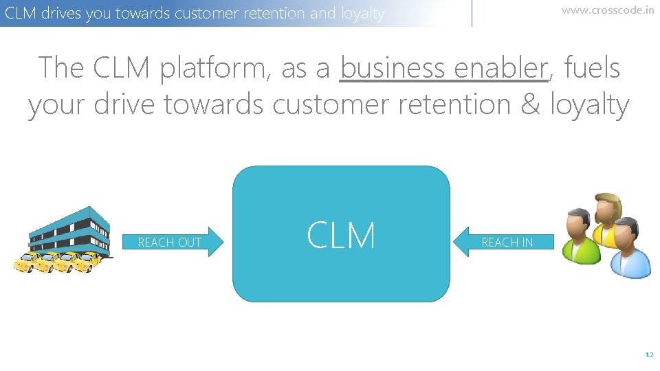 CLM drives you towards customer retention and loyalty www. crosscode. in The CLM platform,