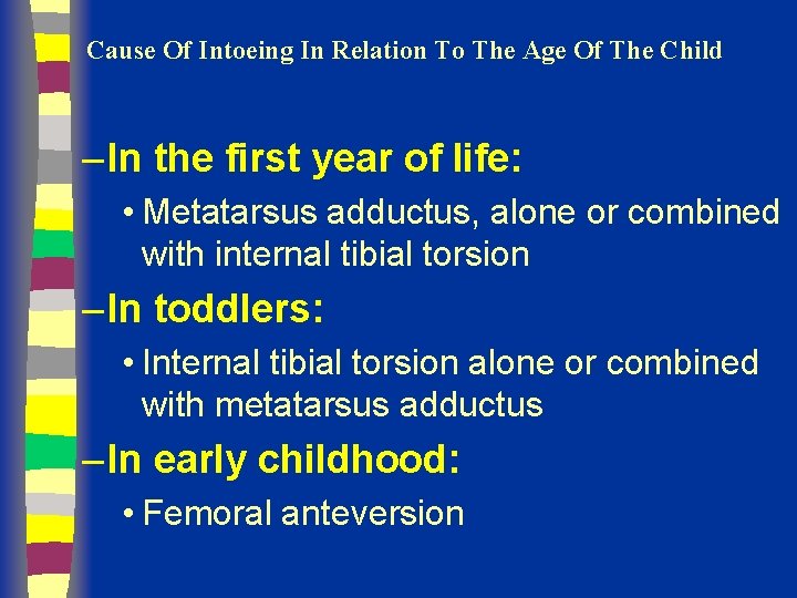 Cause Of Intoeing In Relation To The Age Of The Child – In the