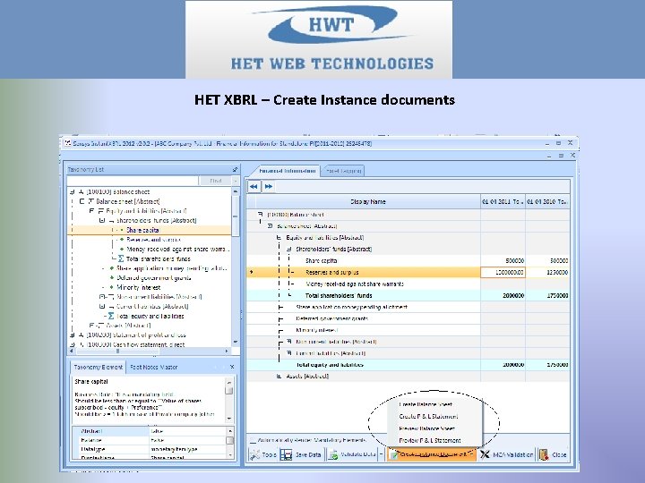 HET XBRL – Create Instance documents 