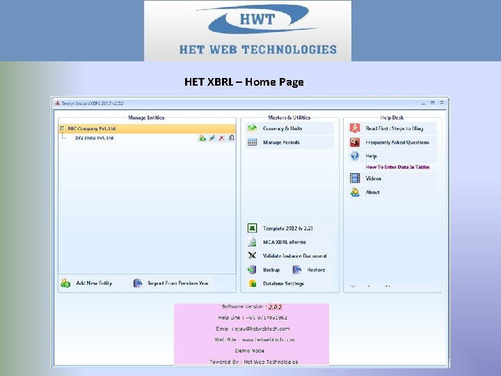 HET XBRL – Home Page 