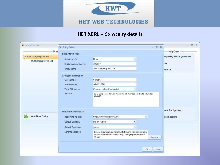 HET XBRL – Company details 