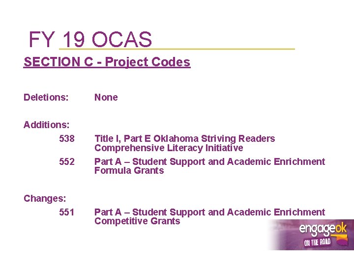 Oklahoma Cost Accounting System OCAS UPDATES Katherine Black