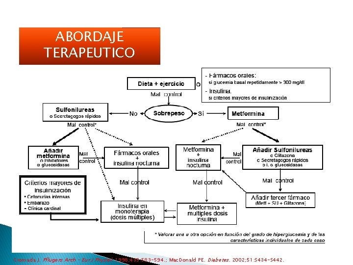 ABORDAJE TERAPEUTICO Gromada J. Pflugers Arch – Eur J Physiol. 1998; 435: 583 -594.