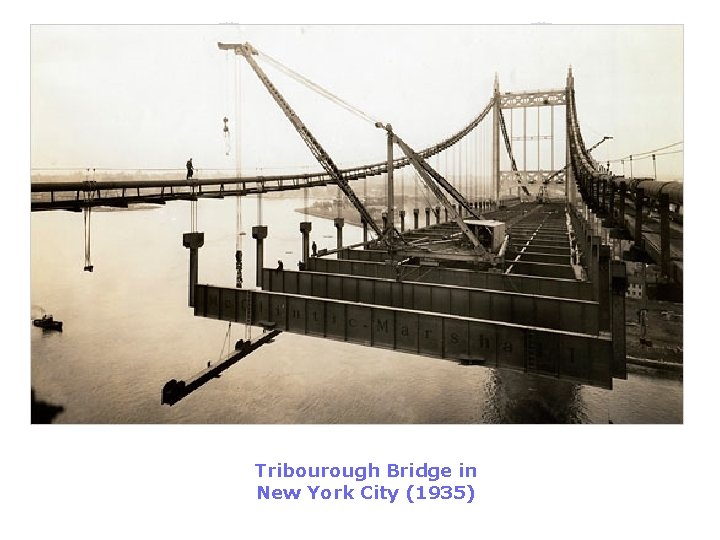 Tribourough Bridge in New York City (1935) 
