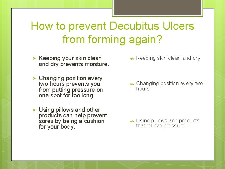The Truth about Decubitus Ulcers Created By Kelsey