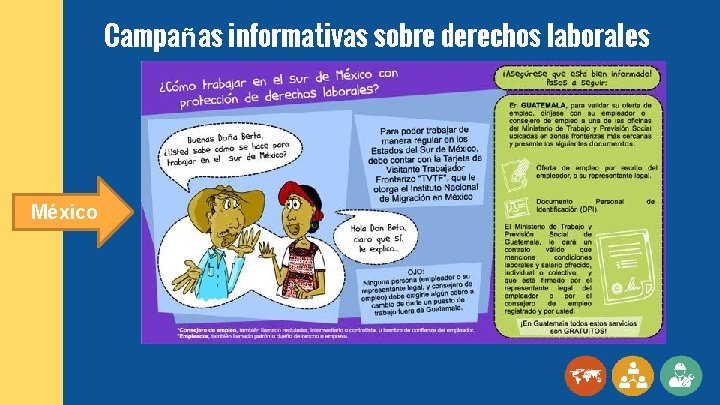 Campañas informativas sobre derechos laborales México 