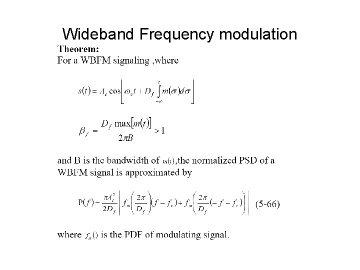 Wideband Frequency modulation 