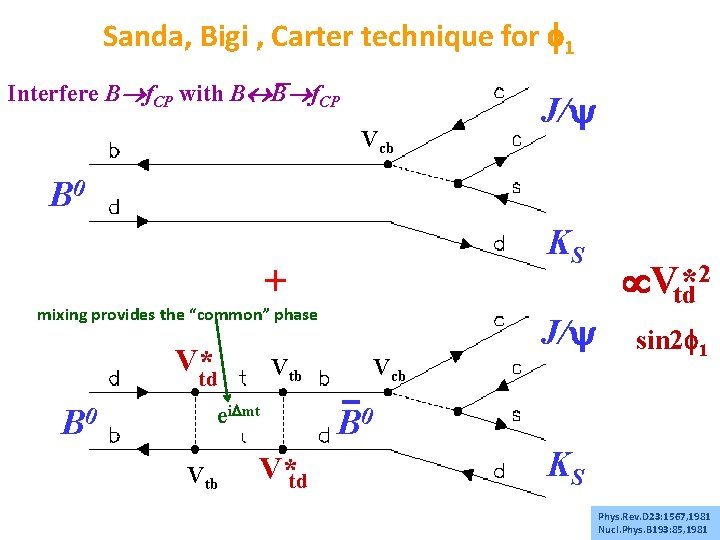 Sanda, Bigi , Carter technique for 1 _ Interfere B f. CP with B