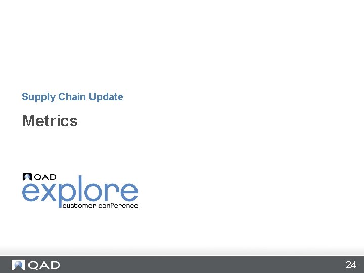 Supply Chain Update Metrics 24 