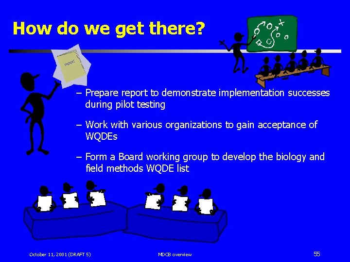 How do we get there? – Prepare report to demonstrate implementation successes during pilot