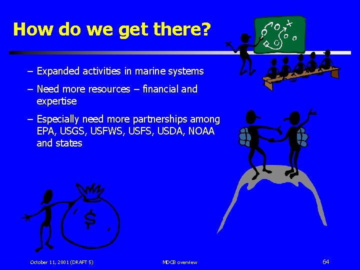 How do we get there? – Expanded activities in marine systems – Need more