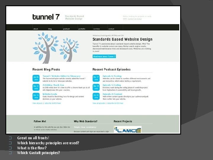 � � Great on all fronts! Which hierarchy principles are used? What is the