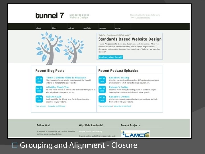 � Grouping and Alignment - Closure 