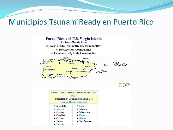 Municipios Tsunami. Ready en Puerto Rico 