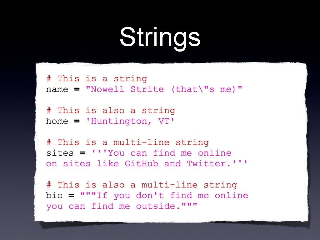 Strings 