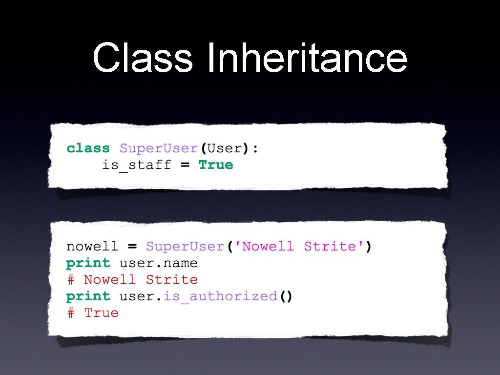 Class Inheritance 