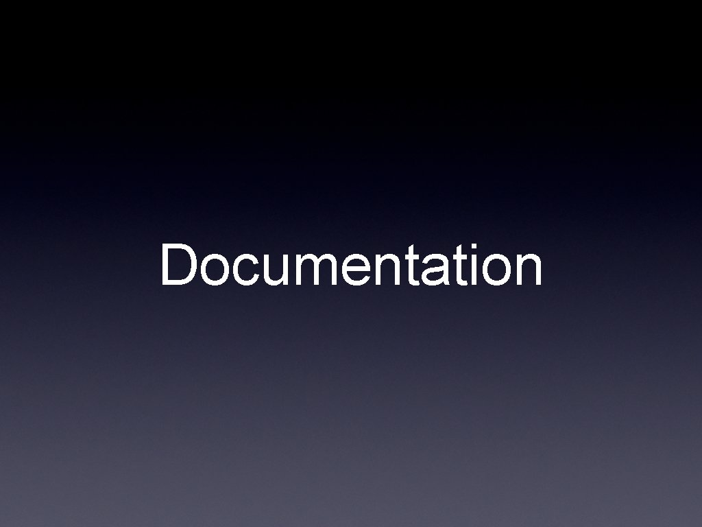 Documentation 