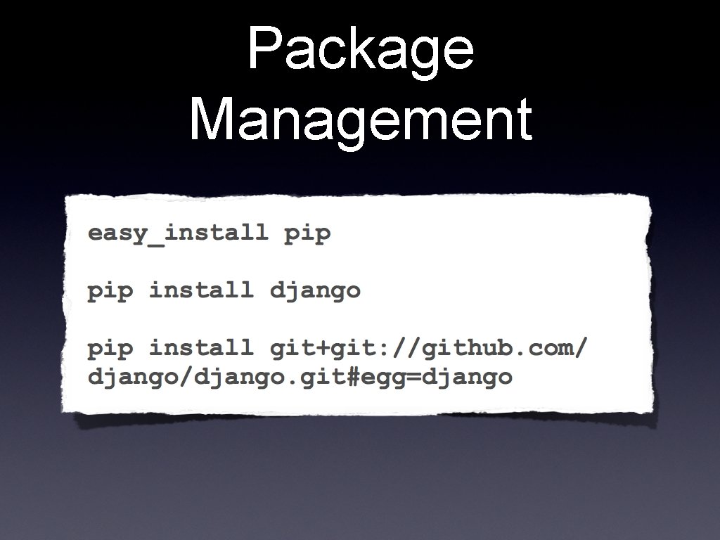 Package Management 