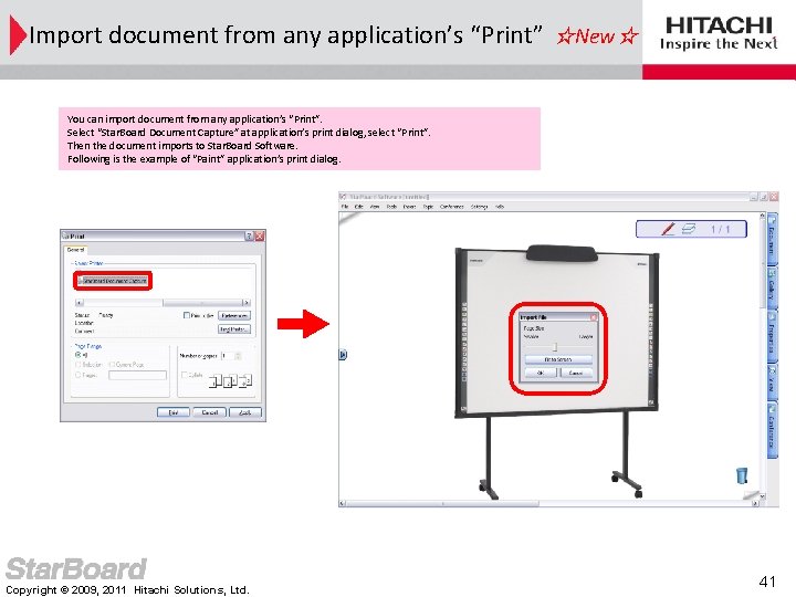 Import document from any application’s “Print” ☆New☆ You can import document from any application’s