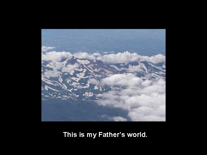 This is my Father’s world. 