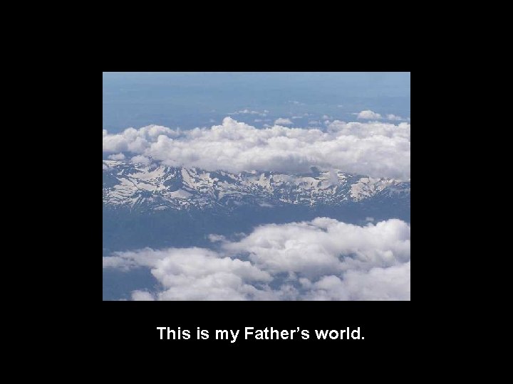 This is my Father’s world. 