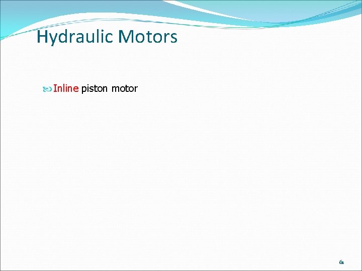 Hydraulic Motors Inline piston motor 61 