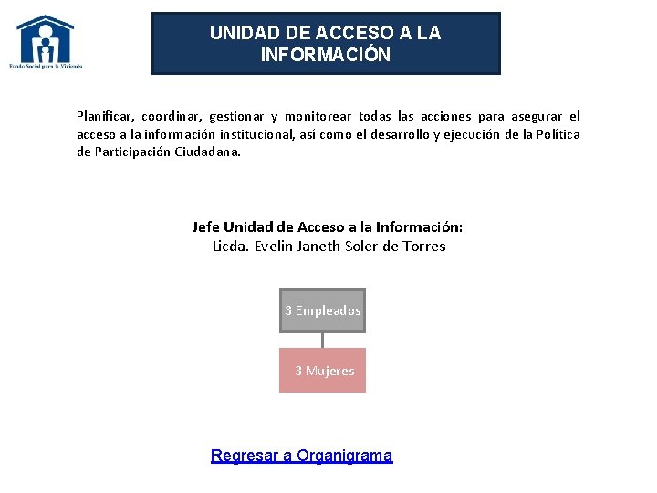 UNIDAD DE ACCESO A LA INFORMACIÓN Planificar, coordinar, gestionar y monitorear todas las acciones