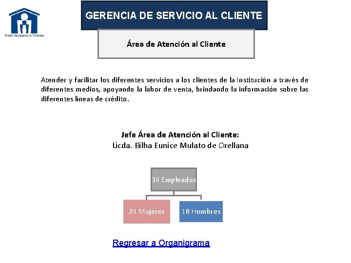 GERENCIA DE SERVICIO AL CLIENTE Área de Atención al Cliente Atender y facilitar los