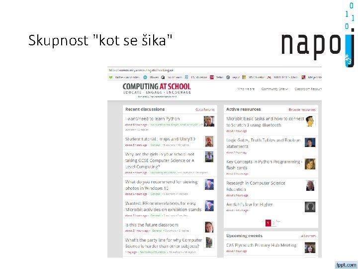 Skupnost "kot se šika" 