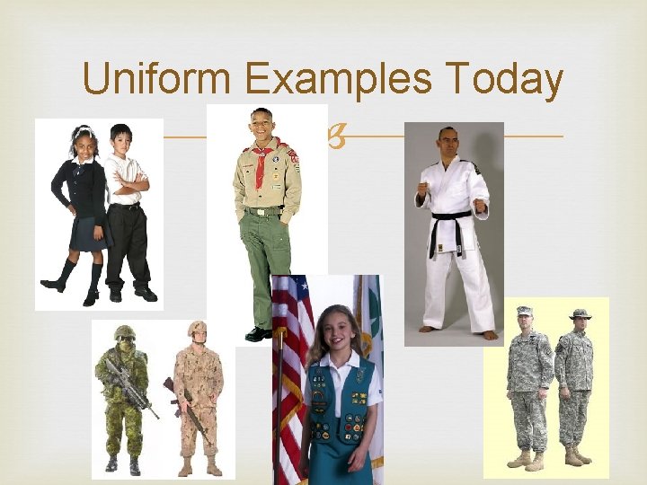 Uniform Examples Today 