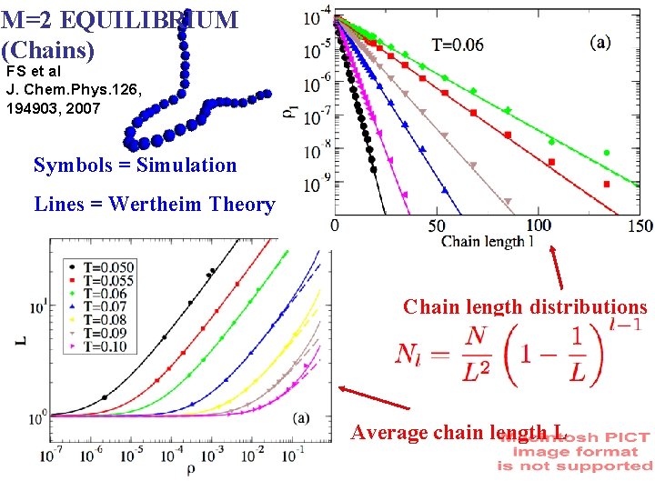 M=2 EQUILIBRIUM (Chains) FS et al J. Chem. Phys. 126, 194903, 2007 Symbols =