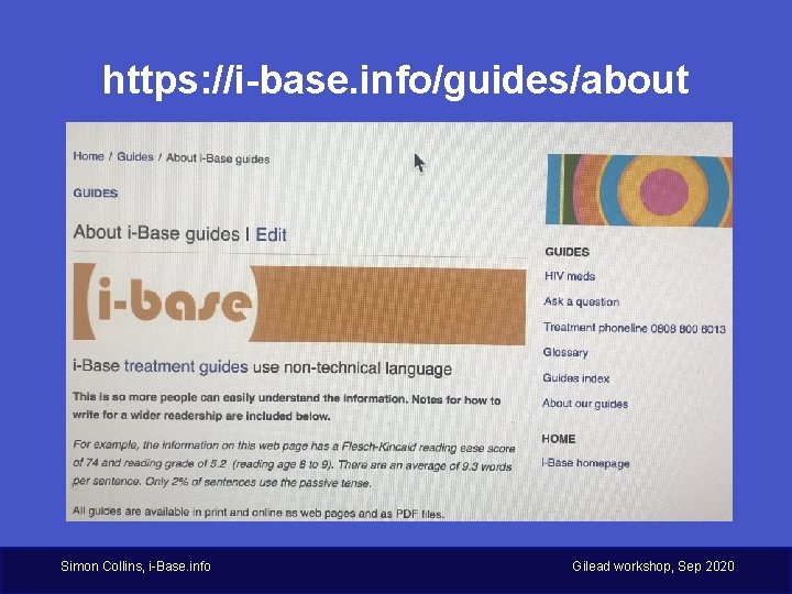 https: //i-base. info/guides/about Simon Collins, i-Base. info Gilead workshop, Sep 2020 