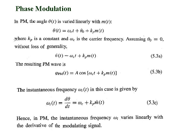 Phase Modulation 