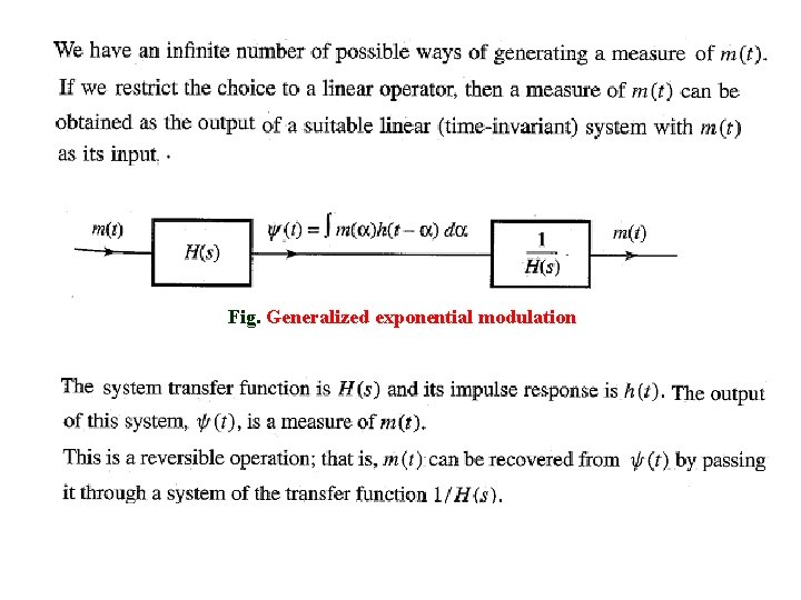Fig. Generalized exponential modulation 