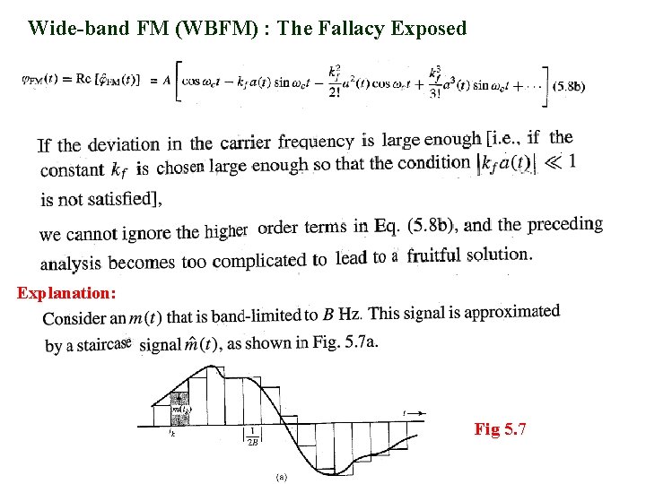 Wide-band FM (WBFM) : The Fallacy Exposed Explanation: Fig 5. 7 