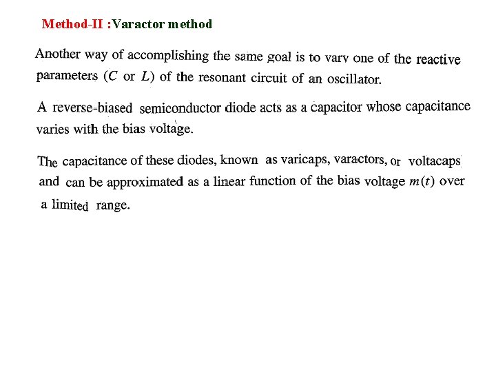 Method-II : Varactor method 